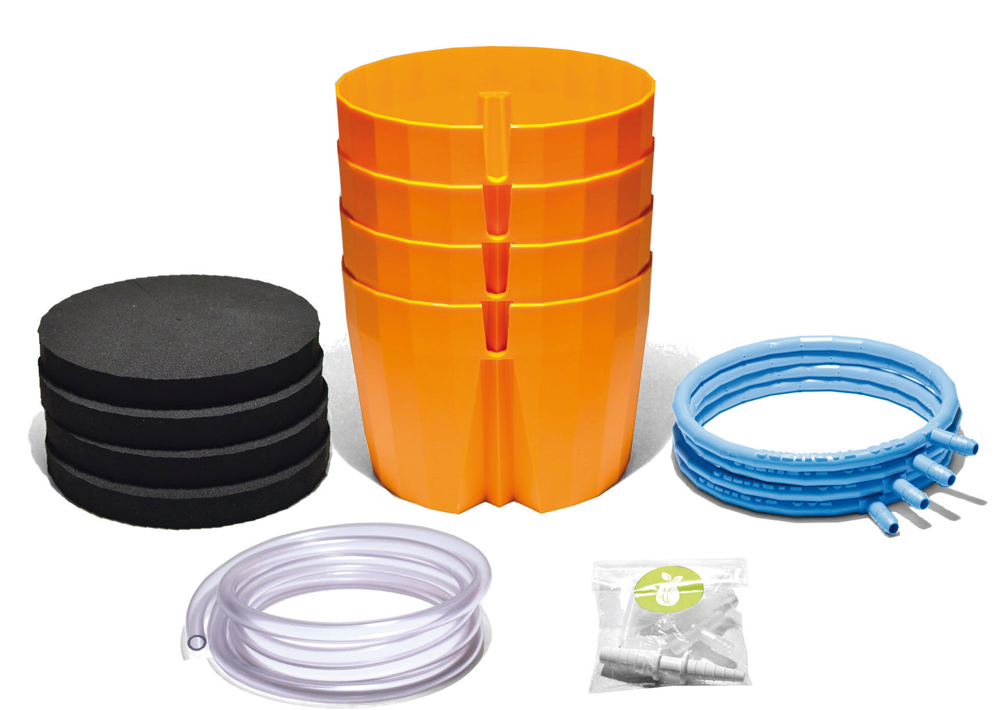 Hydro Farmer 4er Set – Topf & Bewässerungssystem | orange