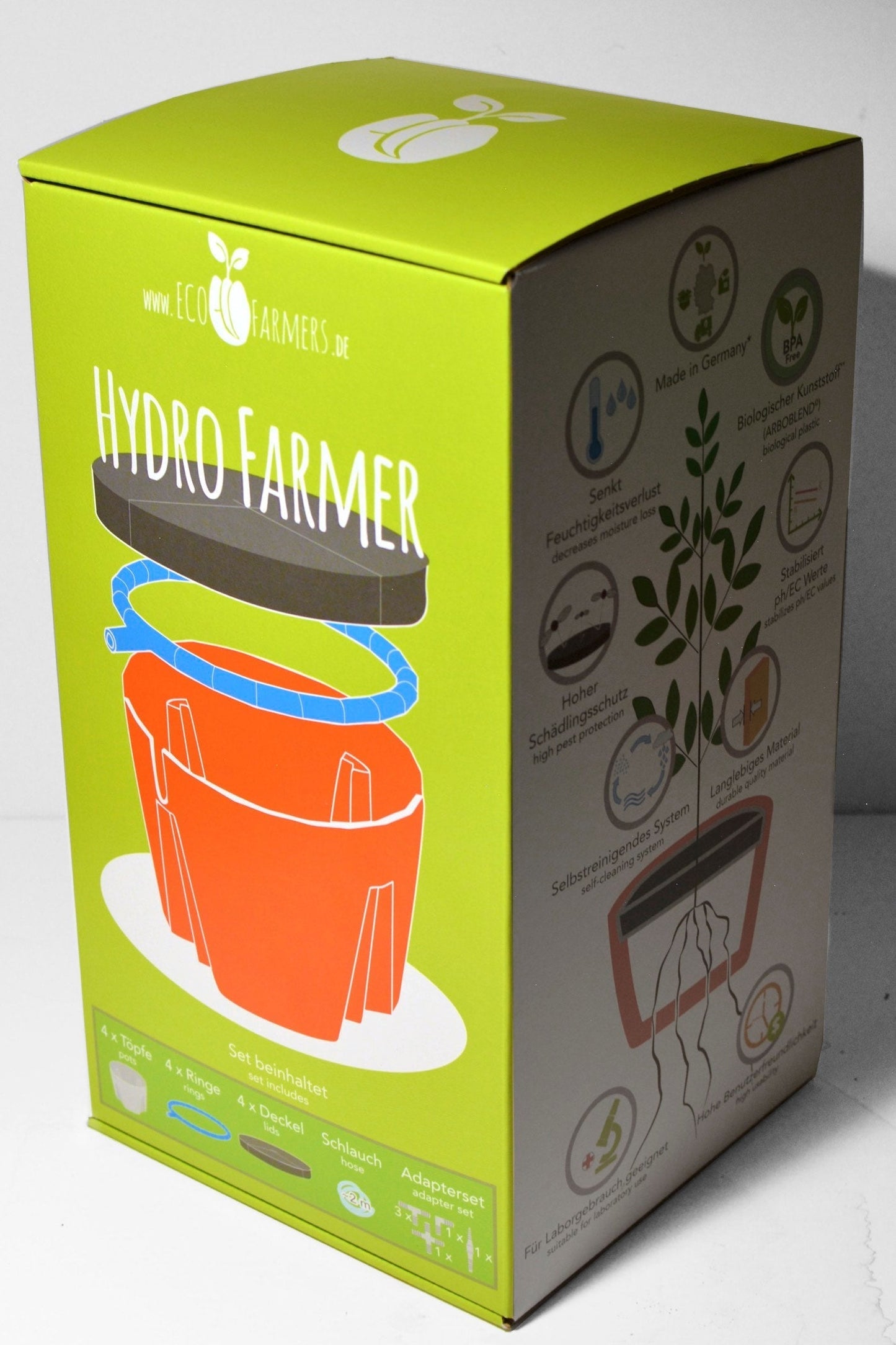 Hydro Farmer | Topf und Bewässerung | orange | Set | Hydrokultur